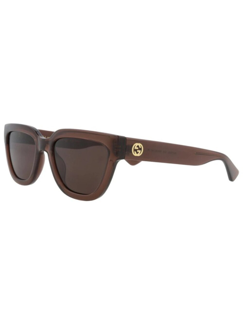 New Gucci Women's Sunglasses Cat Eye Injection Frame Brown Brown Violet